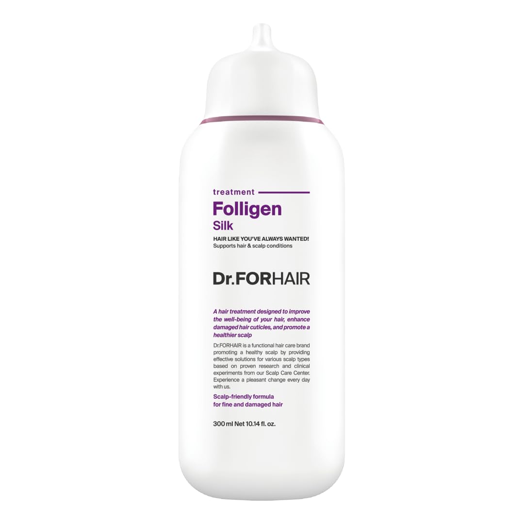 DR.FORHAIR Folligen Silk Treatment 300 ml/10.14 fl. oz. | Damaged Scalp and Hair Care | Nourishing Gentle Treatment | Hair Strengthening | Hypoallergenic