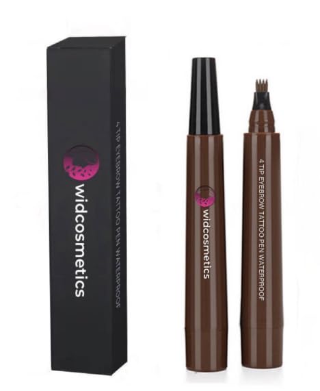 4 Tip Eyebrow Tattoo Pen (Dark Brown), Waterproof