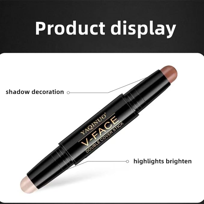 Double head outline pen, fluorescent pen stick, concealer, durable waterproof cosmetic pen, corrective makeup (#2)
