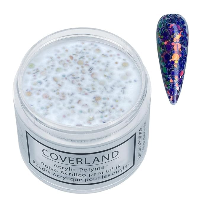 Tones Coverland Acrylic Nail Powder "Miami Nights" - Limited Edition Acrylic Powder for Nail Design, Sculpting, and Masking Nail Bed Imperfections - Professional Acrylic Nail Supplies - (1.5 Oz)