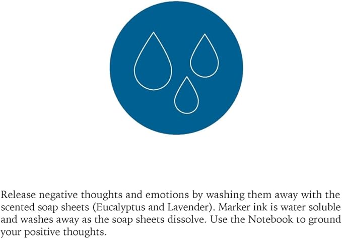 The Water Kit by Two Sage Sisters - Self Care Kit with Soap Sheets, Notebook, Marker, and Washcloth, Bath Shower Sets for Meditation and Relaxation, Mini Spa Kit Self Care Box for Women and Men