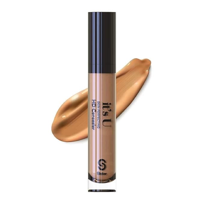 Sistar it's U Skin Perfecting HD Concealer Full Coverage Lightweight Long Lasting Correcting Liquid Contour Cover Masker Makeup 5 ml / 0.17 fl. oz (Tan)