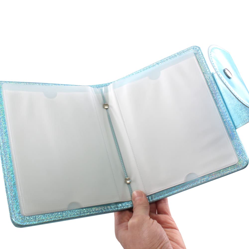 Yigo 20 Slots Image Stamper Plate Collection Laser Color Nail Art Stamp Plate Stamping Plates Cases Stamp Nail Template Organzier for 9.5X14.5CM Size Nail Art Plates (A-Light Green)