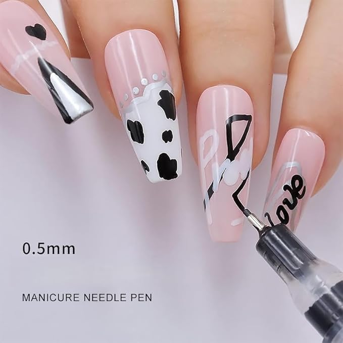 Nail Polish Pen, 1 PCS Nail Art Pen, Nail Pencil, DIY Drawing Painting Pen, for Nails DIY (Red 0.5mm)
