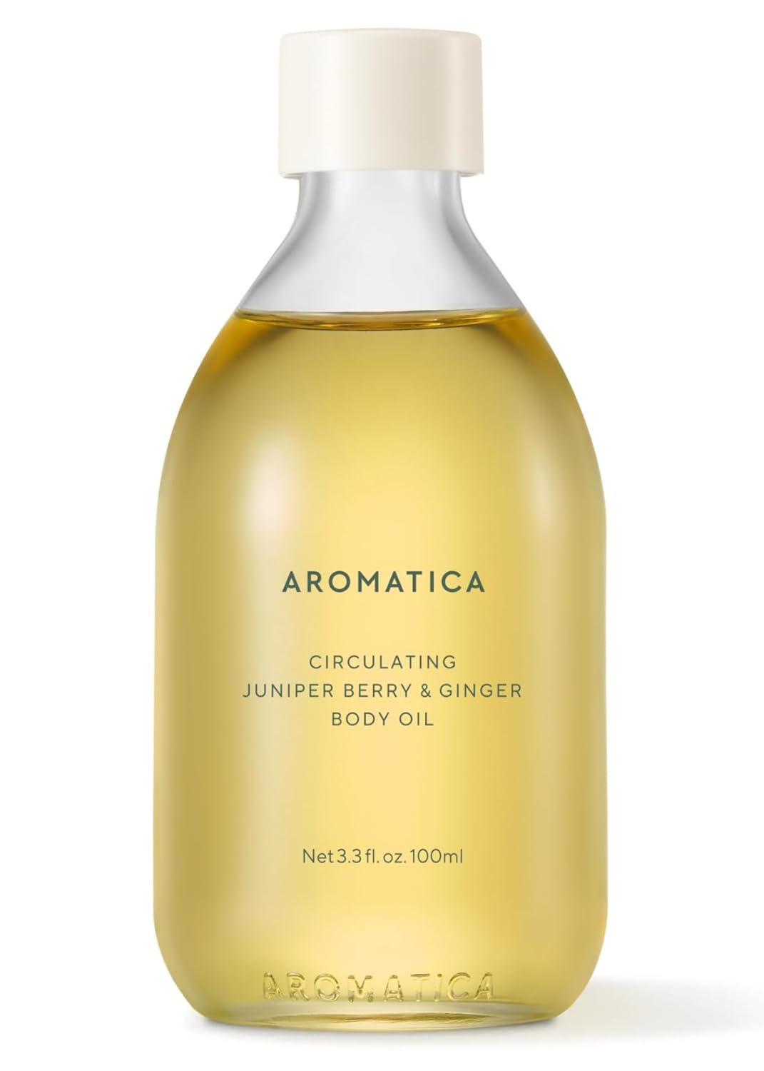 AROMATICA Circulating Body Oil Juniper Berry & Ginger -3.38 fl. oz. - Aromatherapy Massage Oil - Vegan Essential and Non Toxic Oil - After Shower Body Oil for Women
