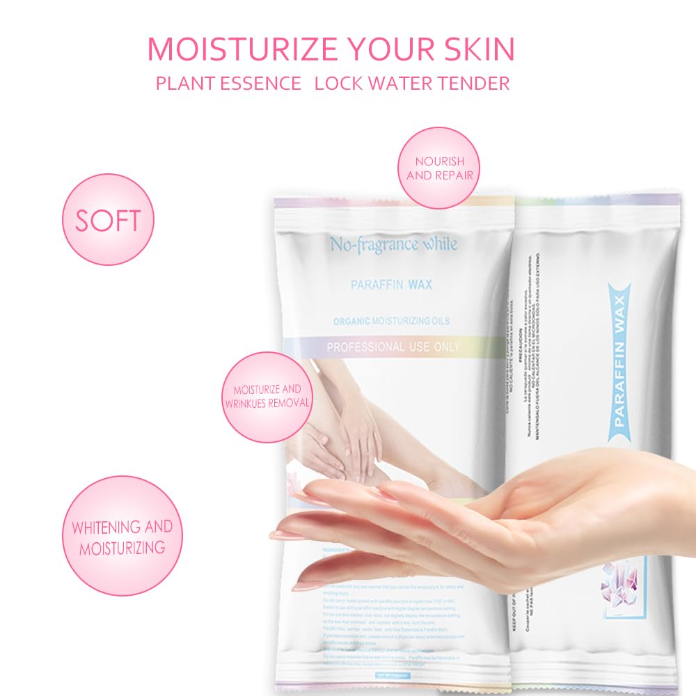 Toyar Paraffin Wax Refills, 12 Packs Unscented Paraffin Wax Beads Blocksfor Paraffin Bath Machine, Hand FeetDry Skin Care-Relieves MuscleFatigue, Hydrates and Nourishes