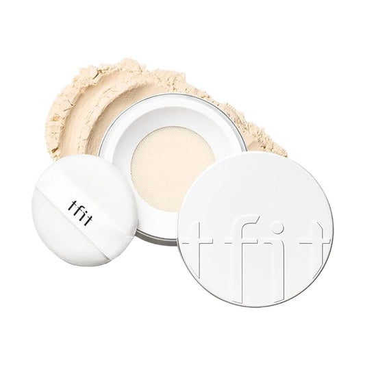 Translucent Set Finishing Powder - Sebum Control Face Loose Powder, Matte & Silky Finish, Lightweight, Long-lasting, Korean Makeup, 0.24 Oz. (02 Skin Beige, 0.24 Oz.)