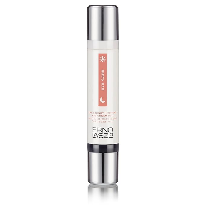 Erno Laszlo Day & Night Anti-Wrinkle Intensive Eye Cream, Mature Skincare, Anti-Aging Eye Cream Helps with Dark Circles, Fine Lines, Crow’s Feet, 2 x 0.27 Fl. Oz.