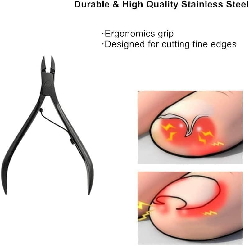 Professional Pedicure Kit, 36 in 1 Stainless Steel Foot Care Kit Foot Rasp Dead Skin Remover for Home & Salon Care, Black