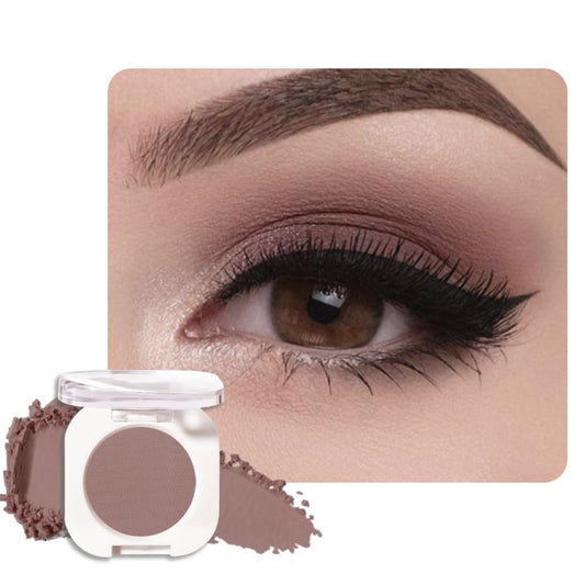 Single Matte Eye Shadow Palette Makeup, Light Cocoa Matte Eyeshadow for Women, Monochrome Eye Shadow Makeup, Pigmented Waterproof Sombras Para Ojos, Vegan, Talc, Paraben & Cruelty Free, 18