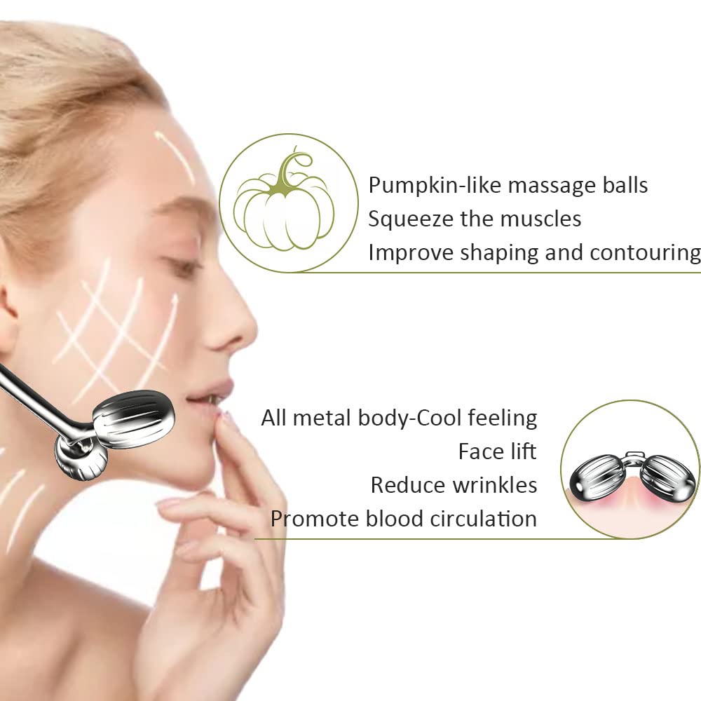 Yeamon Gua Sha Facial Tools and Face Roller Set, Facial Massage Tool for Women’s Skincare Routine,Cooling Stainless Steel Face Sculpting Eyes Roller Guasha for Daily Use or Self-Care Gift for Women