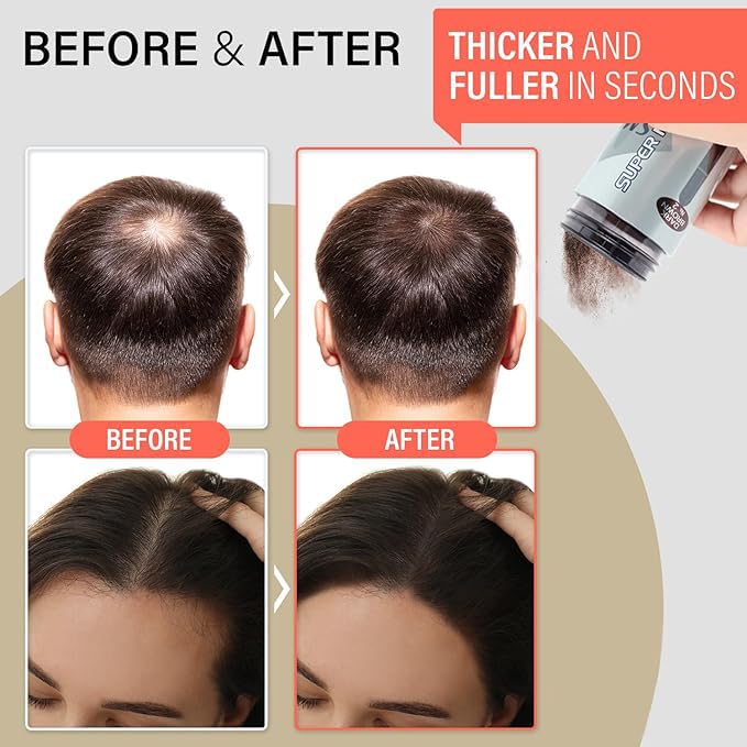 SMH Hair Fibers MADE IN JAPAN – Instantly Conceals Thinning Hair –Long-Lasting – Sweat, Water & Wind Resistant – Hair Loss Solutions For Men & Women (Light Brown, 25g)