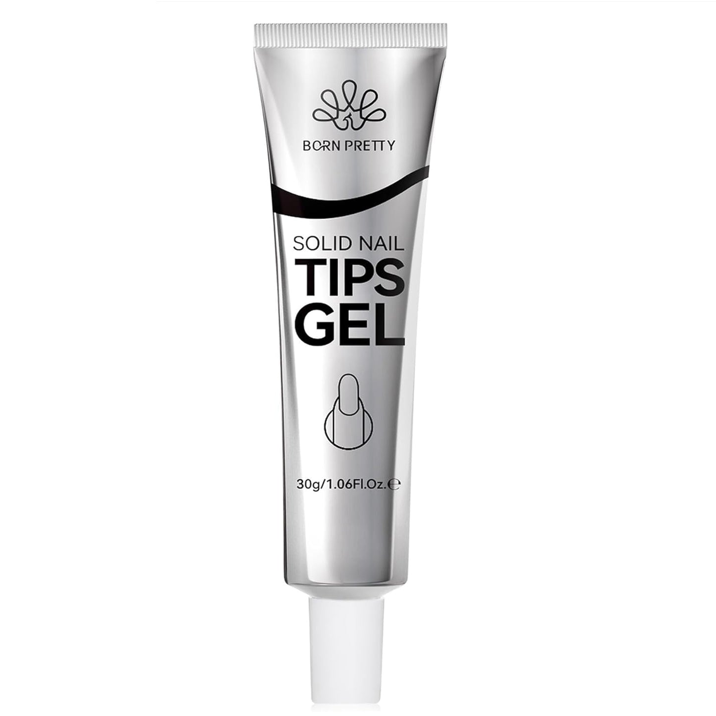 Born Pretty Solid Nail Tips Gel,30ml Soft Gel Nail Tips Glue, Nail Gel for Press On Nails, Super Strong Cured Needed Acrylic Nail Gel, Nails Tip U V Nail Extension Gel Nail Charm Glue