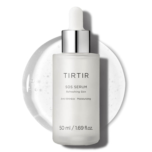 TIRTIR SOS Serum - Radiant Glow Boosting Face Serum - Plumping, Anti Aging, Hydrating - Visibly Smooth and Glowy Skin - Fragrance Free for All Skin Types, 1.69 fl.oz.