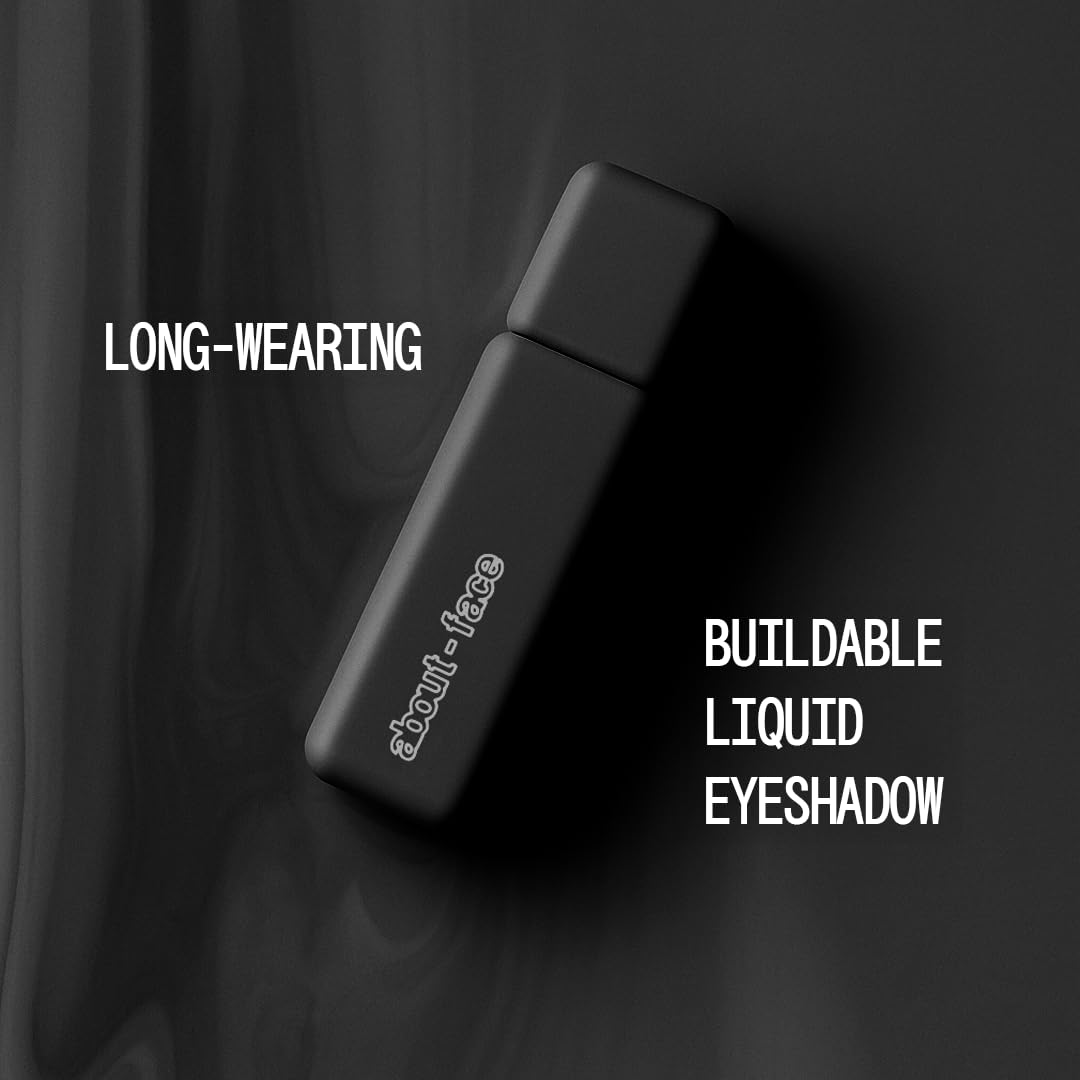 about-face Matte Fluid Eye Paint Art of Darkness – High-Pigment Liquid Eyeshadow, Long-Lasting, No-Budge Matte Finish, Vegan & Cruelty-Free (Matte Black)