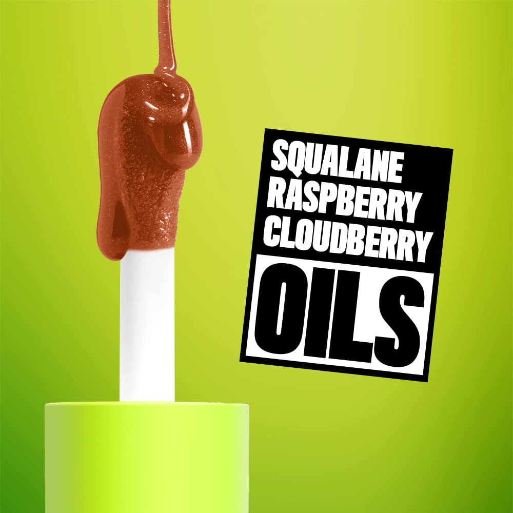 NYX PROFESSIONAL MAKEUP Fat Oil Lip Drip, Moisturizing Lip Oil Gloss, Vegan Tinted Formula, Up to 12 HR Hydration - Scrollin' (Deep Caramel)