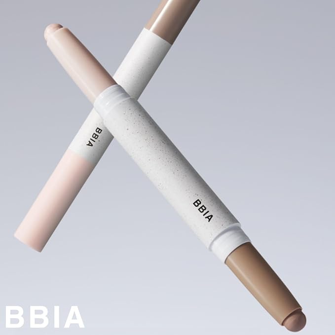 BBIA Last Contour Stick - Dual-Sided Contouring & Highlighting Duo Stick Easy Dual-Ended Natural Contour & Highlight Blendable Buildable Longlasting Korean Face Makeup (01 WARM DETAIL, Pack of 1)