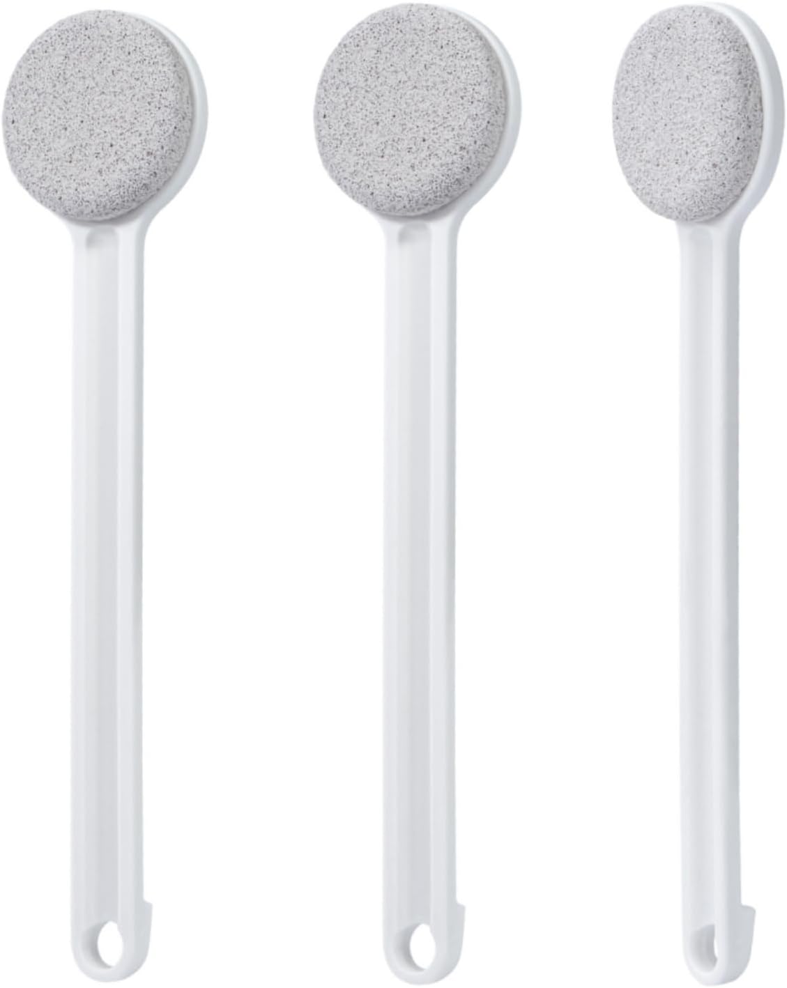 Pumice Stone for Feet with Long Handle 14", 3 Pack Hard Skin Callus Remover, Scrubber and Exfoliator for Dead Dry Skin, Softer & Smoother Feet, Pedicure Tool (Straight)