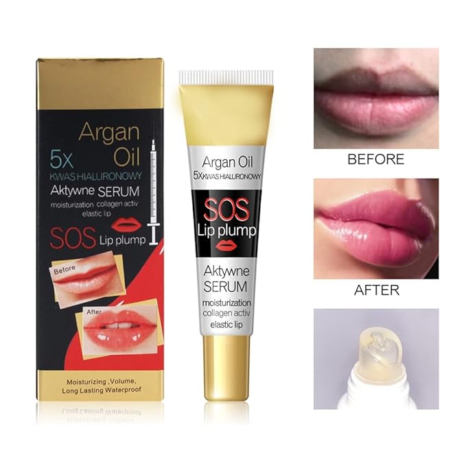 GL-Turelifes Lip Plumper Lip Gloss, Lip Maximizer Plumper Lip Extreme Volume, Heathly Enhancer Hydrated Lips, Moisturize, Refine Dryness Wrinkles Enhances Plump Gloss