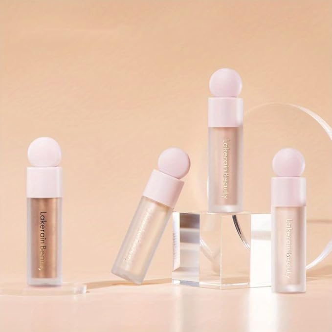 GECOMO Liquid Contour Beauty Wand Face Highlighter Bronzer Makeup Stick, Dewy Finish, Moisturizing Silky Smooth Texture 0.25 Oz/ 7.5ml - 04 CANDLELICHT