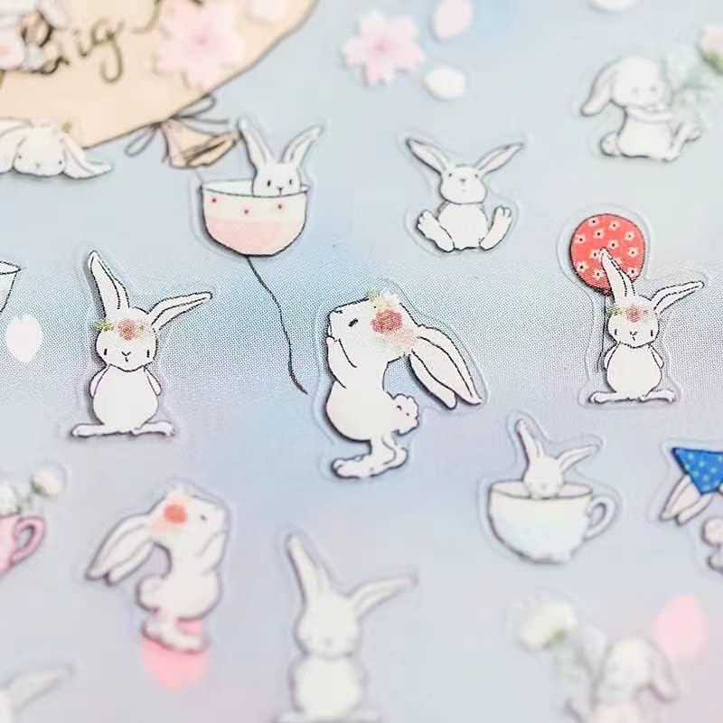 Dedyel Cute Nail Stickers 5D Embossed Cartoon Kawaii Animal Self-Adhesive Nail Decals for Women Girls Kids Nail Art Decoration