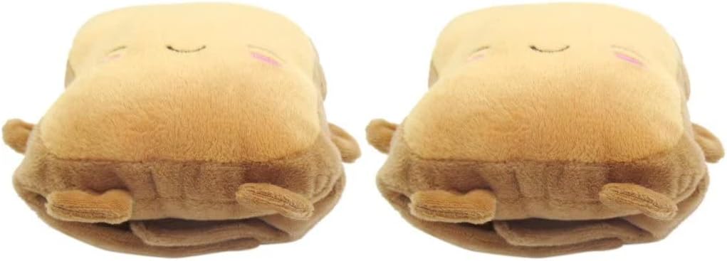 USonline911 USB Hand Warmer Heated Gloves Cute USB Heated Gloves, Half Wearable 5V USB Powered Toast Fingerless Hand Warmer