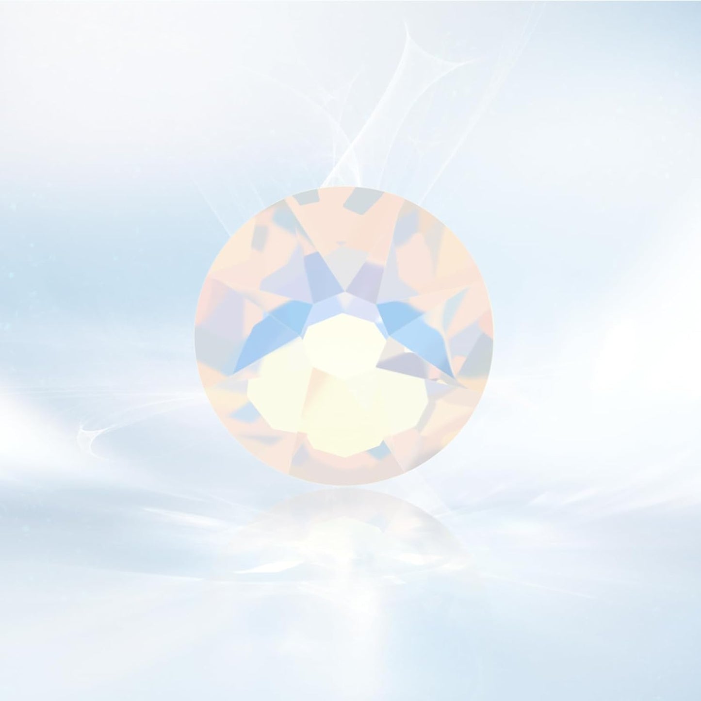 Novani White Opal Rhinestones 1440pcs Flat Back Round Rhinestone Style 2088 Sparkly Crystal Gemstones for Nail Art and Crafting SS20,4.6-4.8mm