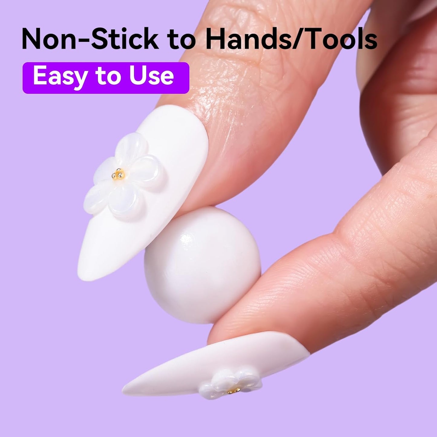 Makartt 3D Gel Nail Art: 4-in-1 Solid Builder Nail Gel White Non-sticky Hands for Extension, 15ML UV Glue for Acrylic Tips, 3D Nails Gels Sculpture Gels for Nails Art Salon Home DIY 2PCS 15ml