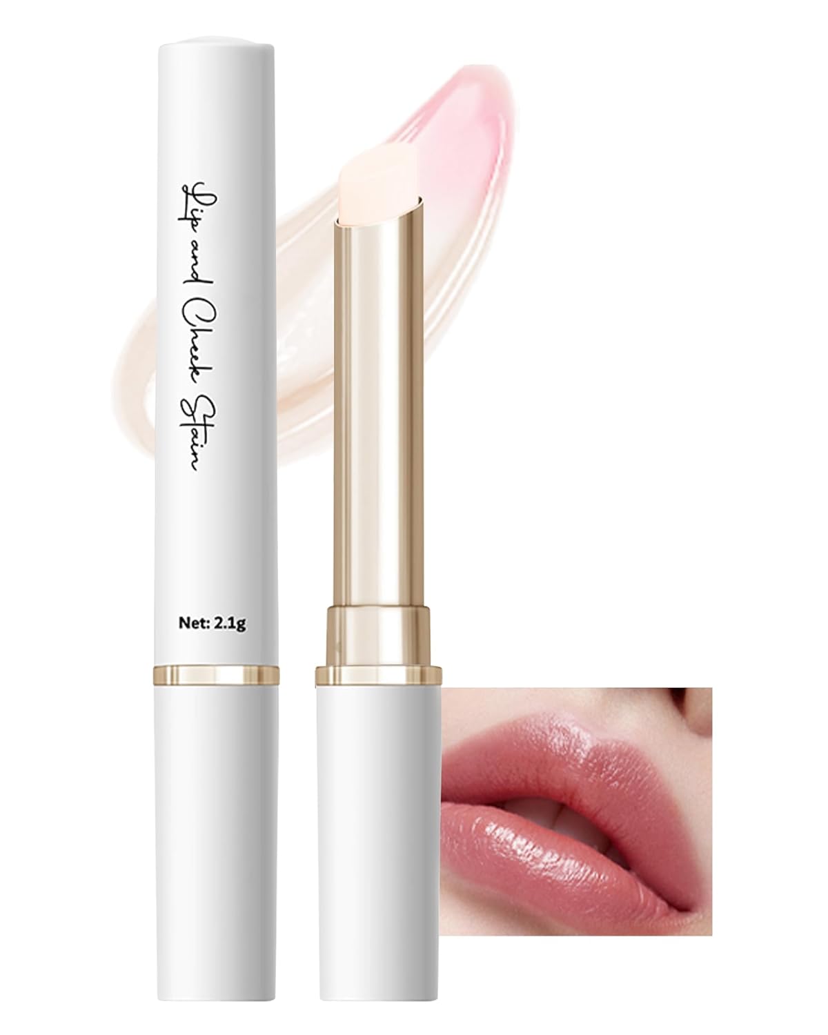 PH Color Changing Lipstick, Waterproof Temperature Color Change Lip Balm, Multi-Use Lip and Cheek Tinted Lip Gloss, Long-Lasting Hydrating Moisturizing Lip Tint,Festival Makeup Gift for Women-04 White