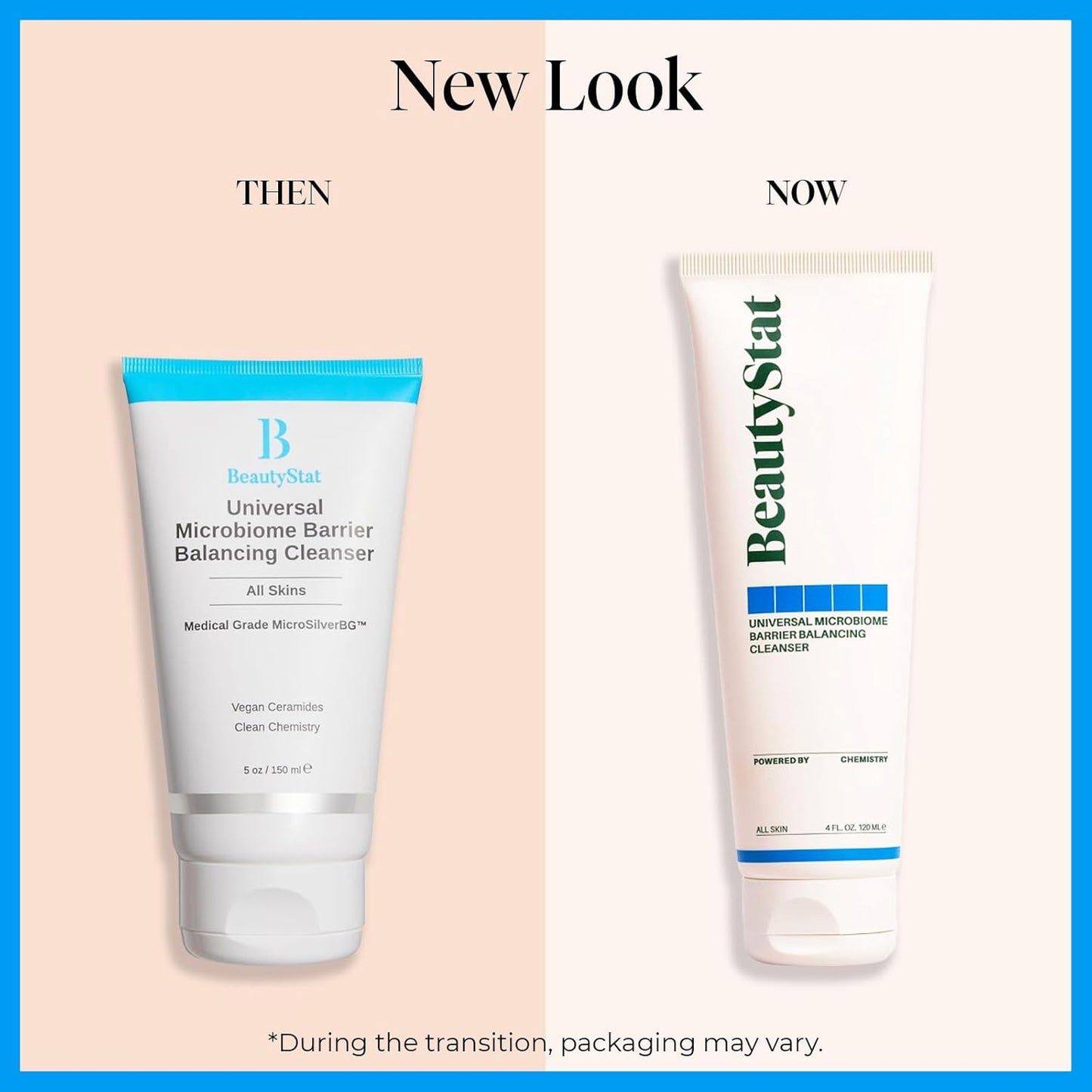 BeautyStat Universal Microbiome Barrier Repair Purifying Cleanser - Gentle Detoxifying Cleanser with Medical Grade MicroSilverBG to Protect Skin and Promote a Healthy, Radiant Glow (4oz /120ml)