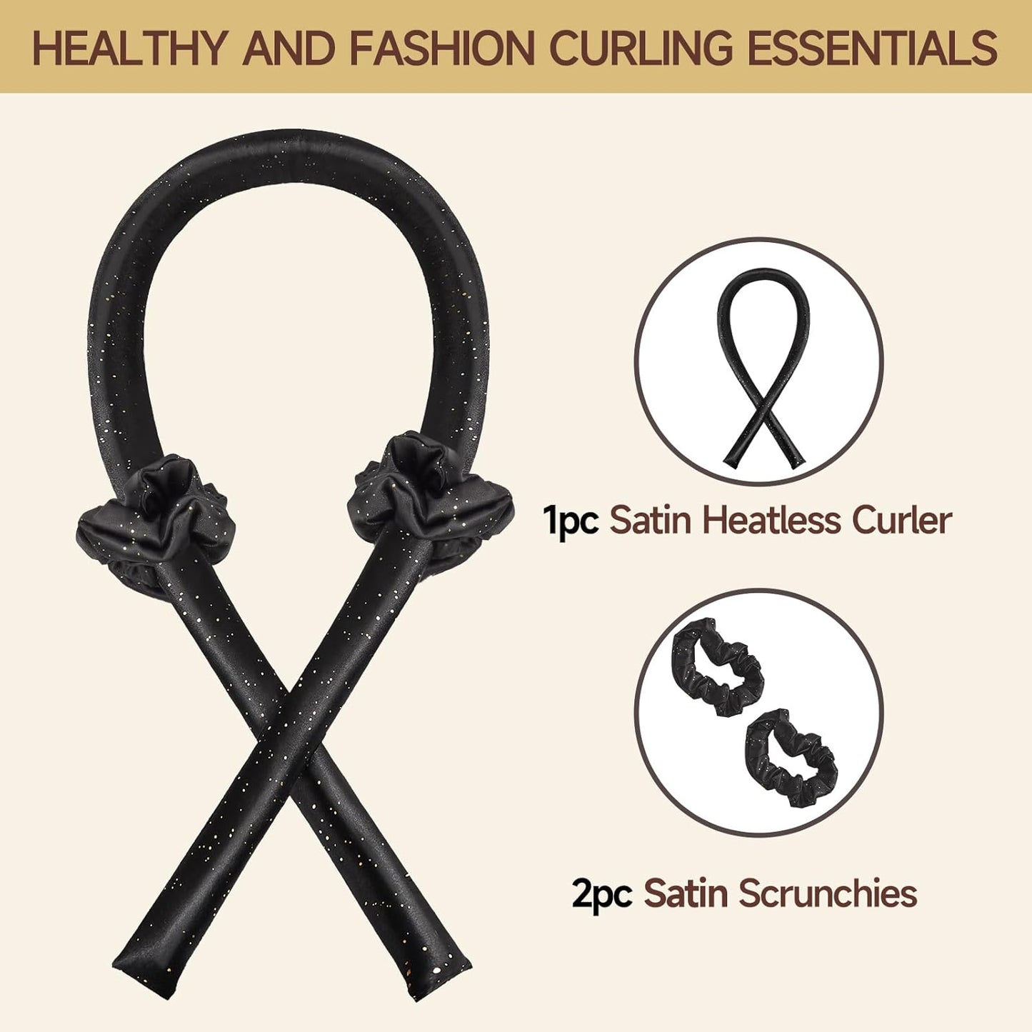 Satin Heatless Curling Set - Hair Rollers for Curls Heatless Hair Curlers & Hot Rollers Hair Curlers to Sleep in Curling Rod Headband Curler (Dreamy Starry Sky)