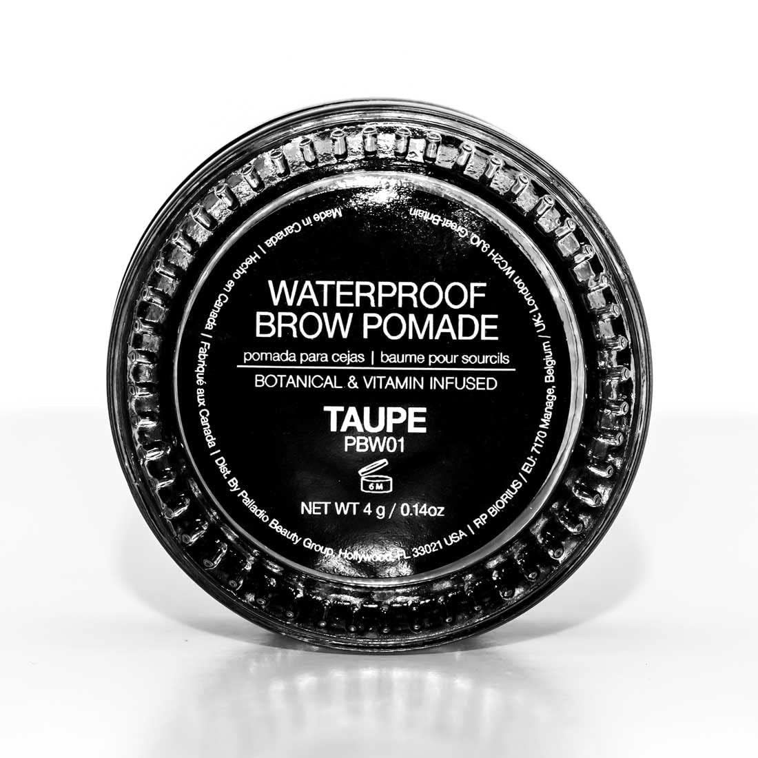 Palladio Brow Pomade Waterproof, 24 Hour Wear, Smudge Proof and Sweat Resistant Formula, Super Creamy Formula Glides on And Helps to Fill in Brows for a Dramatic, Defined, Flawless Look (Taupe)
