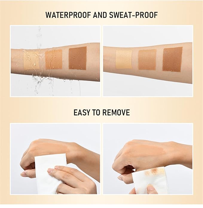 Leg Makeup Waterproof No Transfer, Leg Vein Cover up Makeup for Varicose Veins Waterproof Black Skin, Leg and Body Scar Cover up Makeup for Tattoo Cover Up, Long Lasting Body Foundation (2#, 4oz)