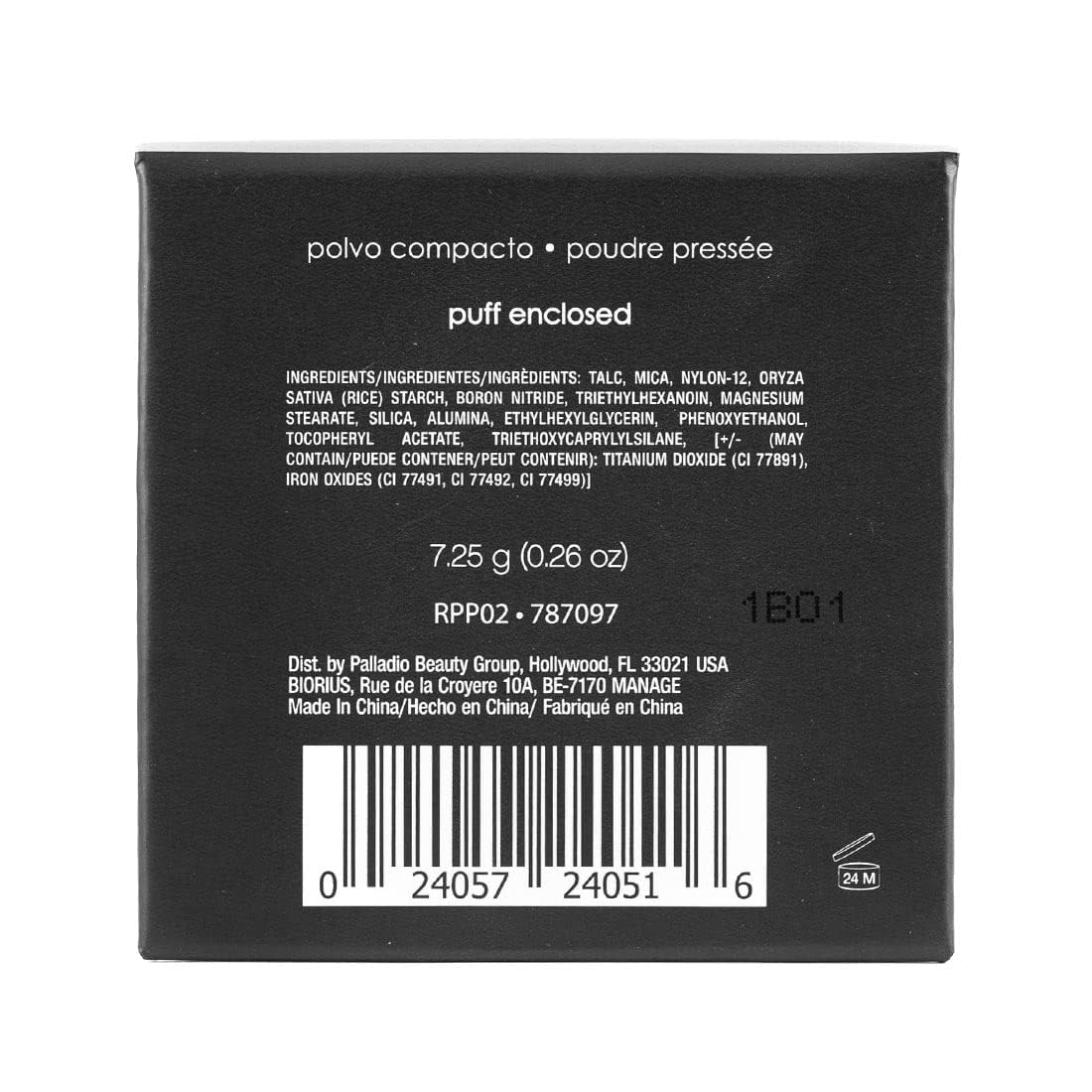 Palladio, Pressed Rice Powder, Natural, 0.26 Ounce
