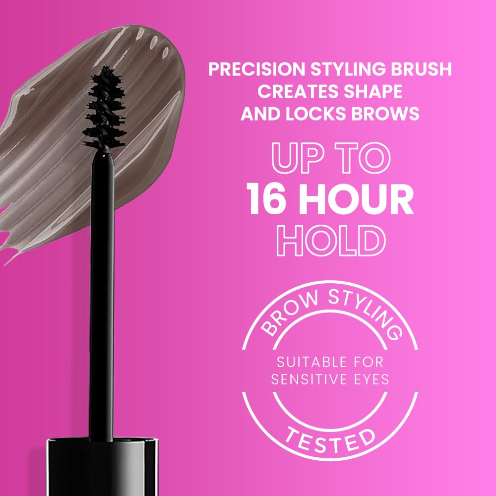 Kaely PROFESSIONAL MAKEUP Brow Glue, Tinted Eyebrow Gel, Eyebrow Mascara Waterproof, gel para cejas a prueba de agua, Eye Brow Fast Sculpt, Vegan & Cruelty-Free, 2Pcs-04 Dark Brown