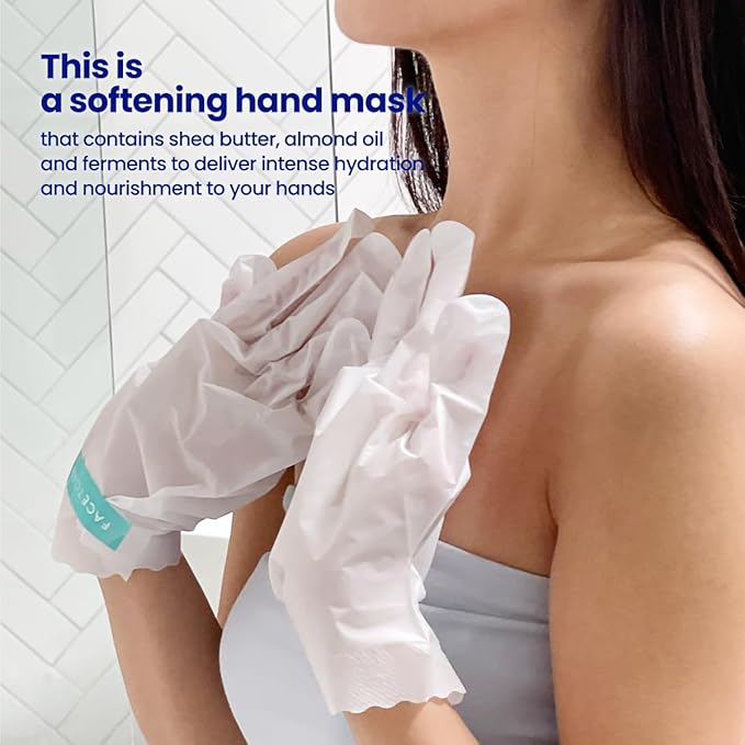 FACETORY Body Spa Sheet Mask Bundle Variety Pack of 6 with Korean Sheet Masks for Feet, Hands, and Butt - Softening, Hydrating, Nourishing, Moisturizing, for Dry, Cracked Skin