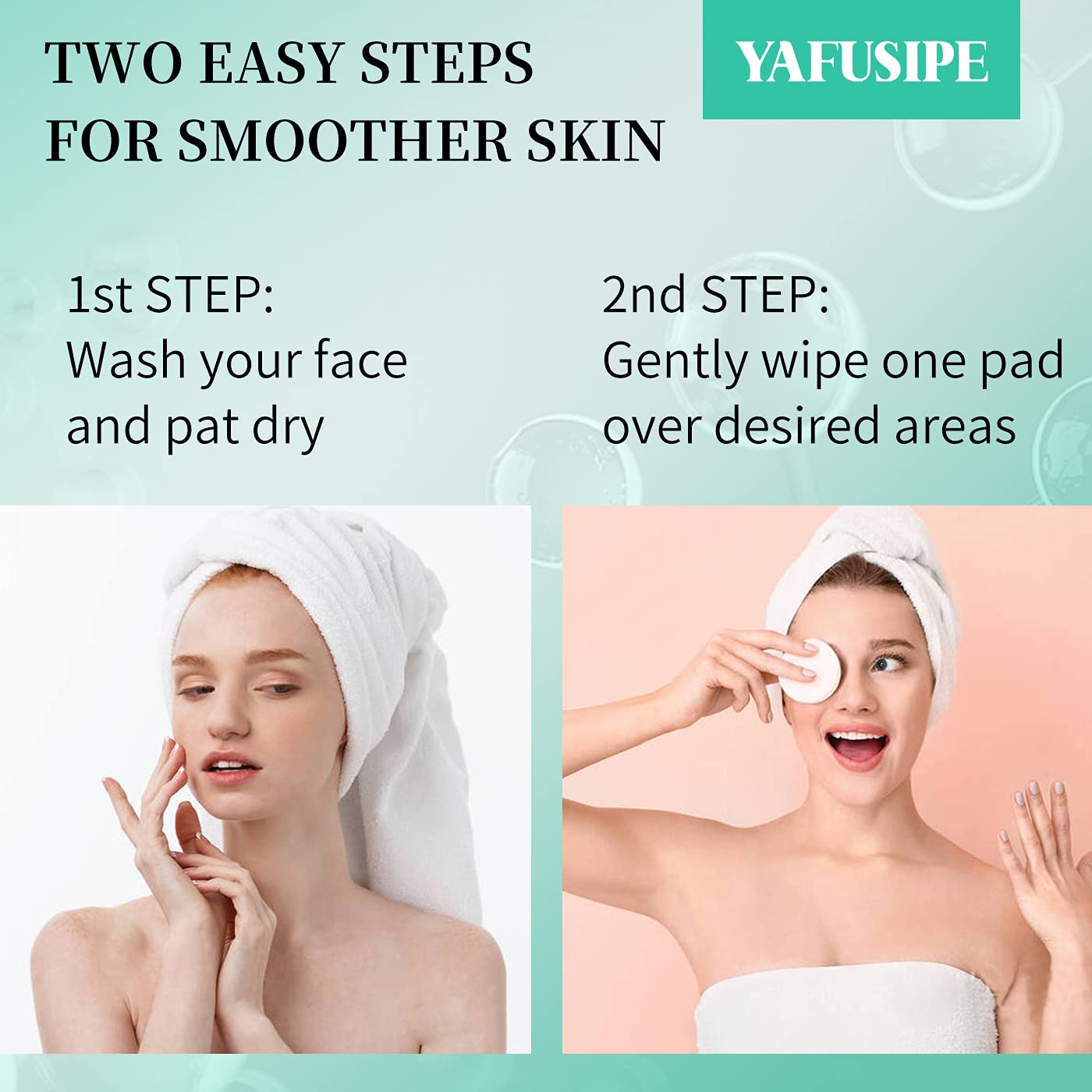 Glycolic Acid Toner Pads 35% AHA Facial Resurfacing Exfoliate Salicylic Acid Exfoliating Face Wipes Chemical Peel Exfoliant Peeling Glycolic Peel Pad for Beauty Fine Line Wrinkles 50 Pads