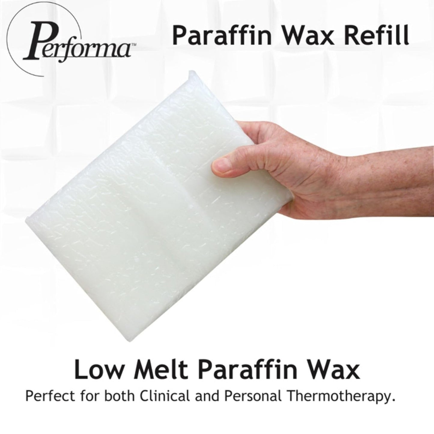 Performa Paraffin Wax Refill, 1 Pound Unscented Blocks, Case of 6, Paraffin Bath Wax, Medical Grade Paraffin Wax for Paraffin Bath, Wax Refill for Wax Bath, Good for Hands & Feet