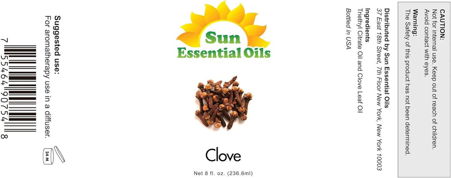 Sun Essential Oils Clove Essential Oil 8 oz – Aromatherapy Oil