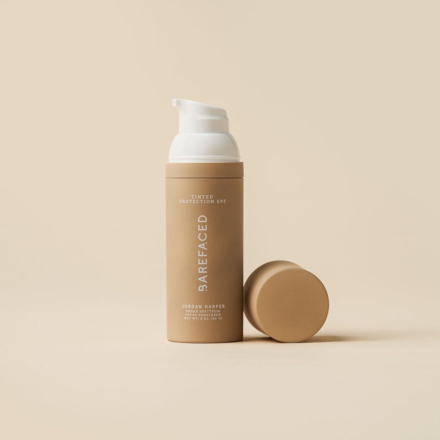 Barefaced Tinted Protection SPF 50+ – Broad-Spectrum Sunscreen with Zinc Oxide, Niacinamide & Hyaluronic Acid – Oil-Free UV Protection, Hydration & Anti-Aging with Universal Tint (60ml)