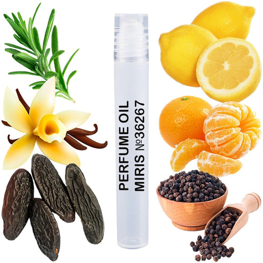 MIRIS Perfume Oil No. 36267, Inspired by Eros Flam, Long-Lasting Men Roll-On, Rollerball 0.34 Fl Oz / 10 ml