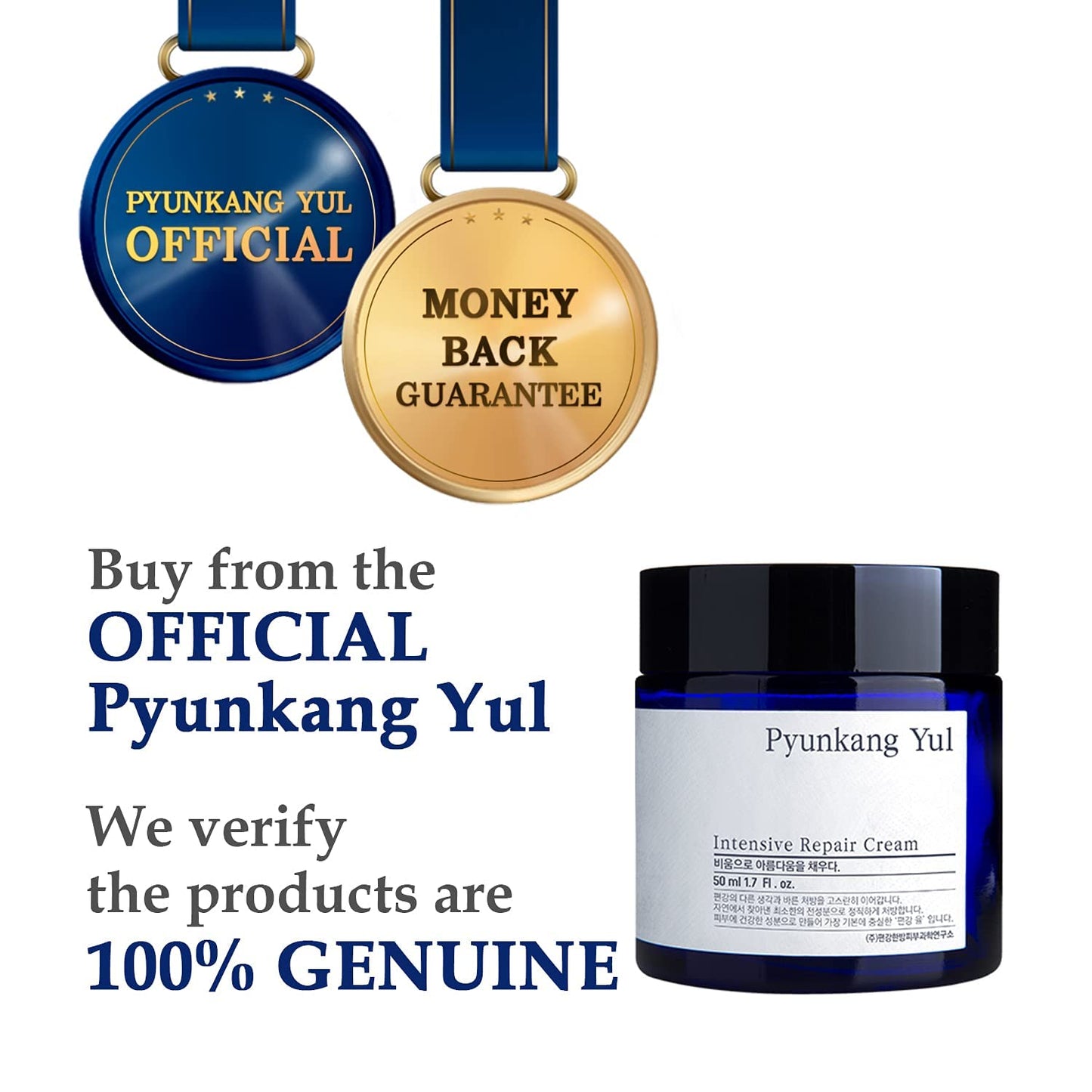 Pyunkang Yul PKY Intensive Repair Cream - Ceramide Moisturizer for Dry Skin with Shea Butter & Macadamia Oil, 1.7 Fl. Oz