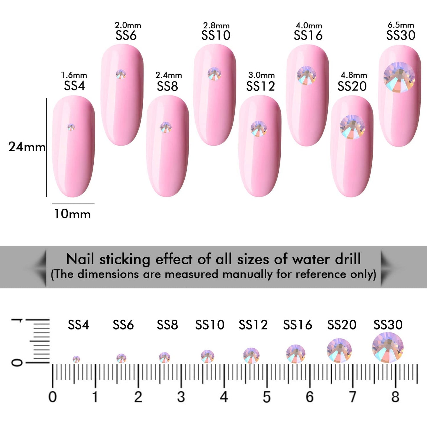 1440Pcs Pink AB Crystal Rhinestones,Glass Flatback Rhinestones Gemstones Small for Nail Face Makeup Art Crafts Clothes Decoration -(SS4,1.6mm,Pink AB)