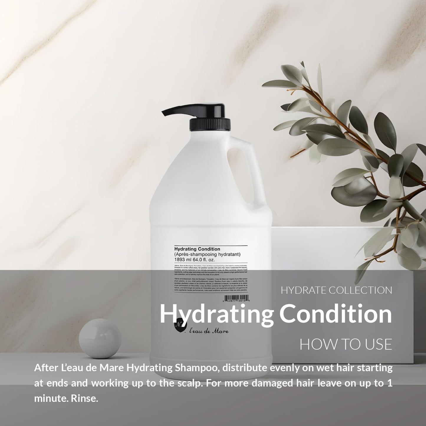 Number 4 Hydrating Hair Conditioner, Moisturizing Deep Conditioner for Dry, Damaged Hair, 64 oz