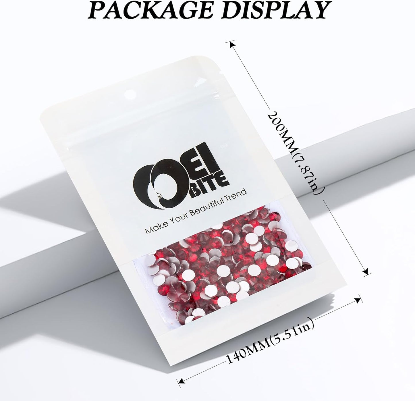 Siam Flatback Rhinestones, Glass Rhinestones for Nail Art and Craft, Glue Fix, Loose Crystal Gemstones(Siam, SS34, 576pcs, 7.1-7.3mm)