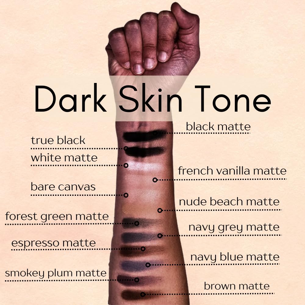 Navy Blue Grey Gray Silver Matte Opaque Vegan Pressed Powder Single Eyeshadow; Talc, Paraben & Cruelty Free