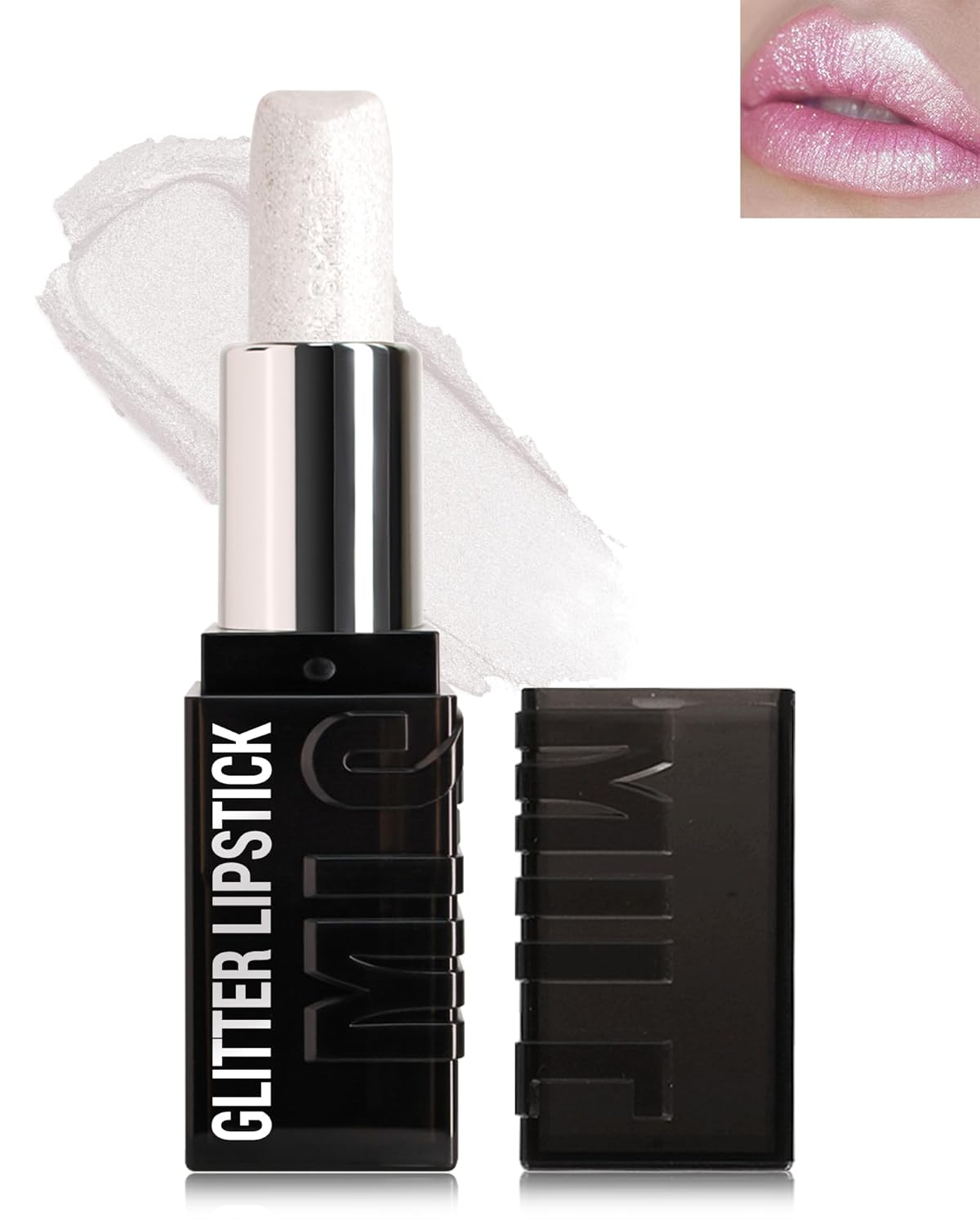 Diamond Glitter Matte Lipstick,Long Lasting Waterproof Metallic Sparkling High Pigment Non-Stick Cup Lip Stain Tint Lip Gloss, Full-Coverage Lipgloss,Mother's Day Lip Makeup Gift for Women Girl-01