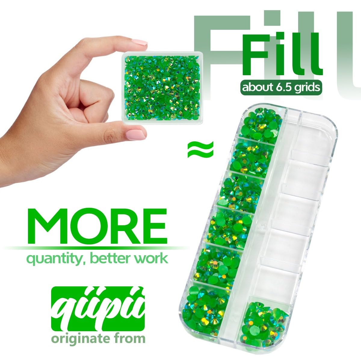 Green AB Resin Rhinestones for Crafting 3mm 4mm 5mm Dark Green Flatback Jelly Stones Bulk SS10 SS16 SS20 Non-Hotfix Diamonds Gems for Nails Face Eyes Makeup Body Tumblers Bottles Crafts Shoes