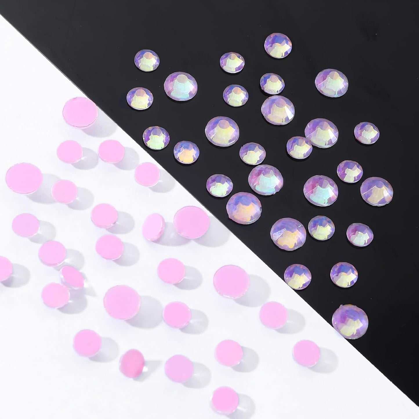F Pink Flatback Rhinestones, Glass Rhinestones for Nail Art and Craft, Glue Fix, Loose Crystal Gemstones(F Pink, SS6, 1440pcs, 1.9-2.0mm)