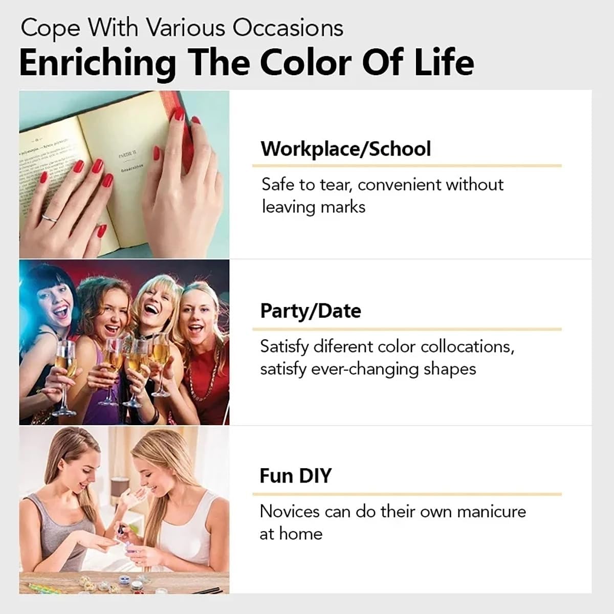 Red Semi Cured Gel Nail Strips Stickers Real Gel Polish Strips Supply 16Pcs Self-Adhesive Design Solid Color Nail Stickers for Women DIY Waterproof Manicure Kit Party Nails Decoration 1 Sheets